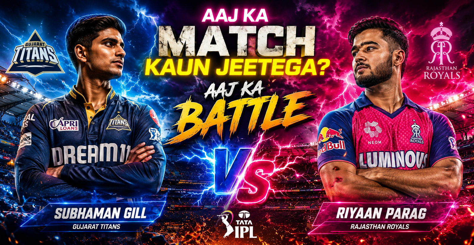 RR vs GT Today Match Prediction Hindi